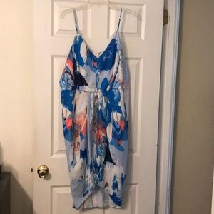 Chelsea28 Nordstrom midi hi low brushstroke dress
